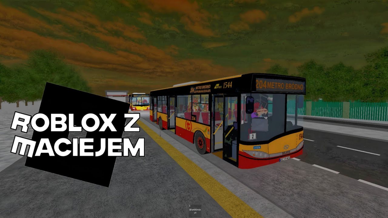 Roblox z Maciejem #130 - Warszawa Bródno: Solaris Urbino 12 #1544, linia 204 Grodzisk  -Metro Bródno