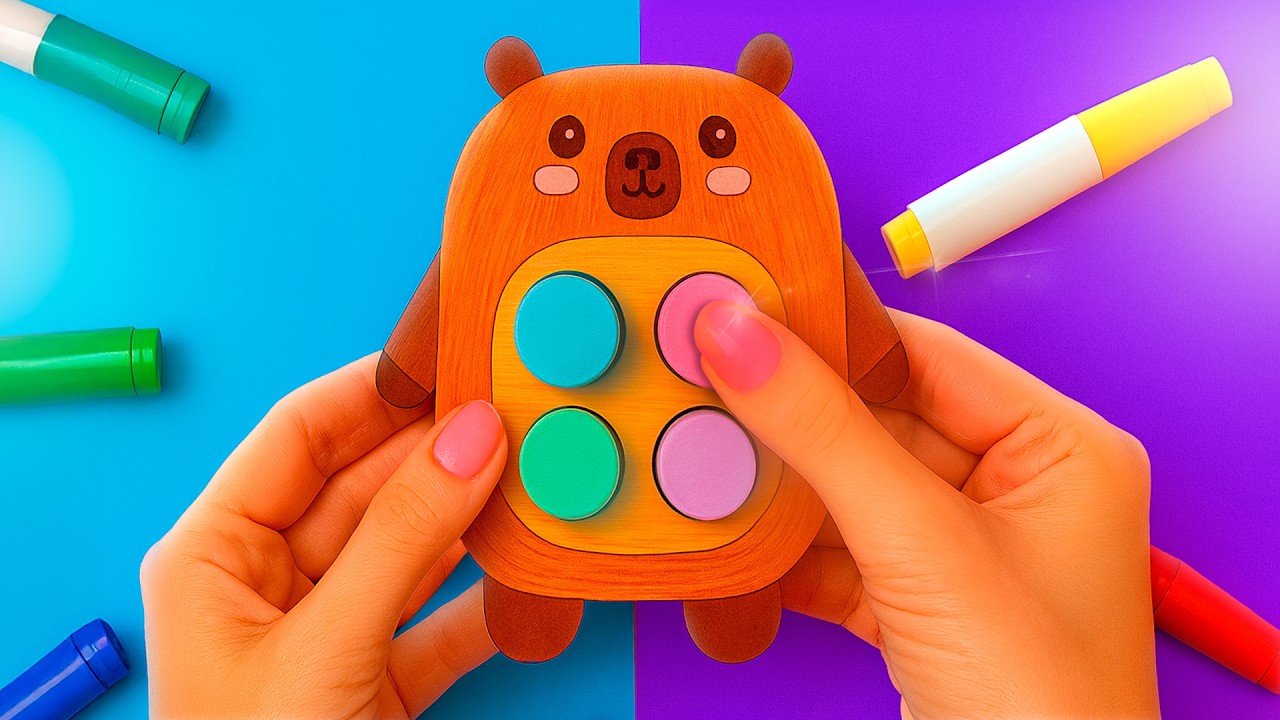 ✂️ FAZENDO BRINQUEDOS COM PAPEL 🤩 Game de Capivara, Penduradinhos das Guerreiras e Hello Kitty
