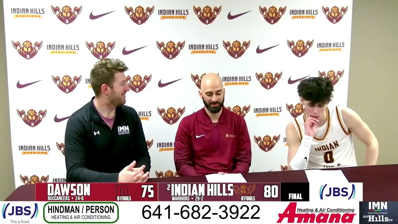Indian Hills Men's Basketball vs. Dawson - Postgame (3/14)