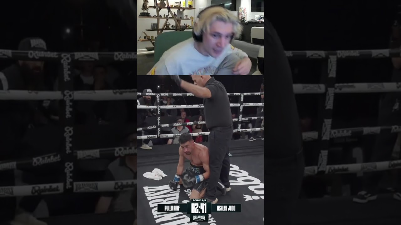 xqc live reacts on Pully Arif knocking out Ashley Judo