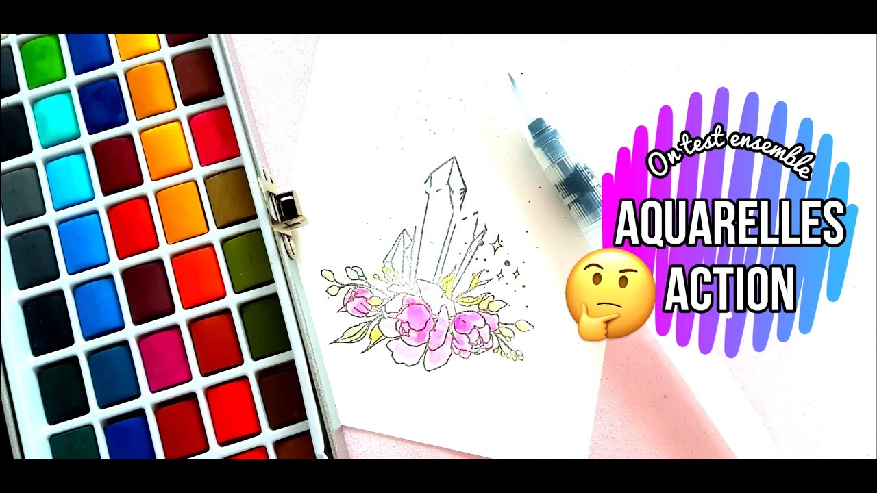 Que vaut la NOUVELLE palette d'aquarelles ACTION ??? 🤔