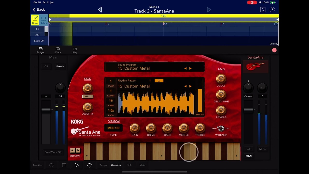 Korg gadget 3.0 Santa Ana - Rhythm Guitar machine - 7 minutes blind