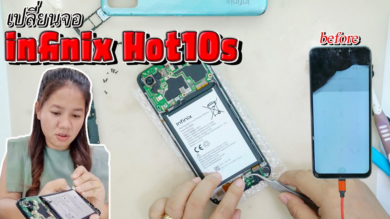 infinix HOT 10s LCD Screen Replacement เปลี่ยนหน้าจอ infinix HOT 10s หน้าจอเสีย!!