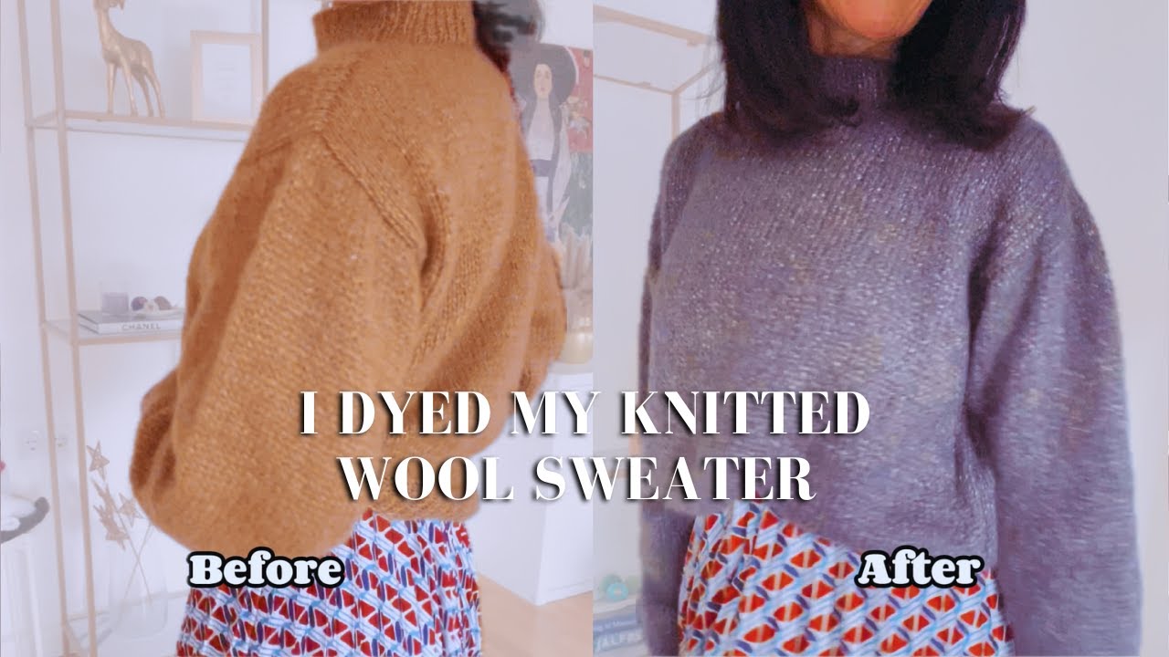 I can't Believe I Did This With my Sweater🫣. Dye a Wool Sweater With Me #knitvlog #crochetvlog