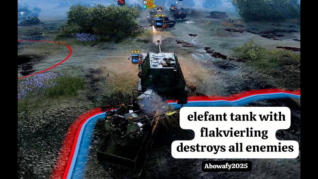 company of heroes 3 elefant tank with flakvierling destroys all enemies