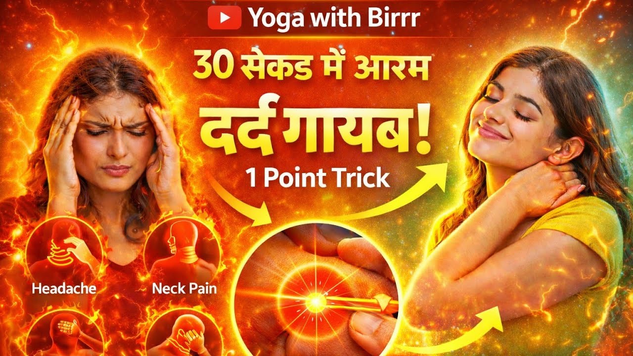 LIVE: 30 सेकंड में तेज़ राहत 😲⚡🔥 | 1 Point Trick 👆 #acupressure #painrelif #weightloss #shorts #fit