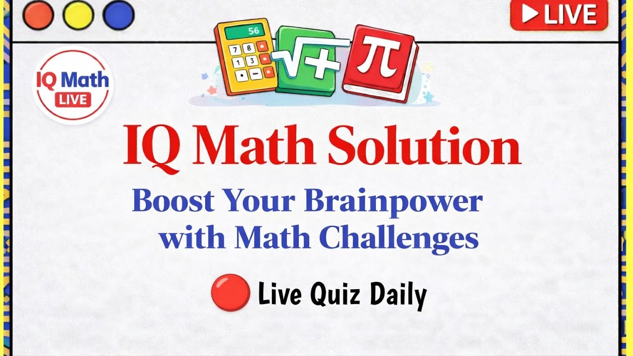 Live IQ Quiz Challenge | Brain Teaser | LiveMath #mathchallenges #brainteasers #iqtest