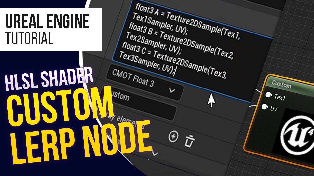 UE5 l Custom Lerp Node using HLSL code expression l Shader Tutorial l Unreal Engine 5