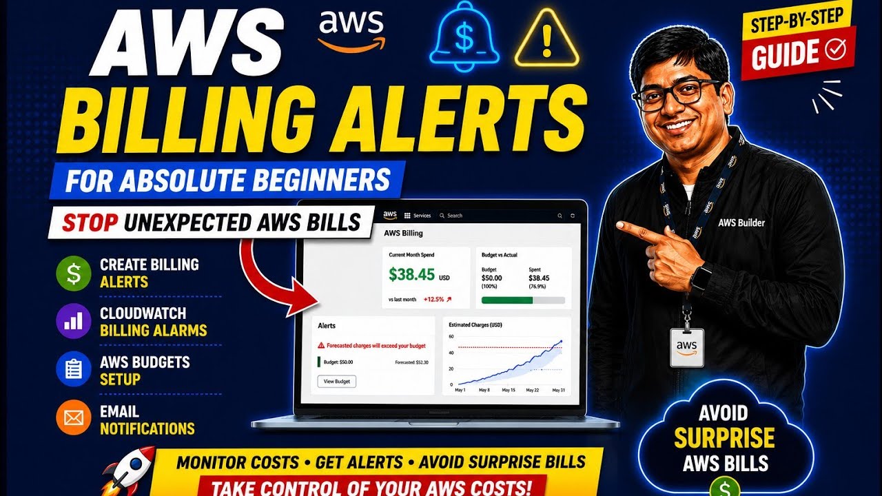 AWS Billing Alerts for Beginners | Stop Unexpected AWS Bills (Step-by-Step)