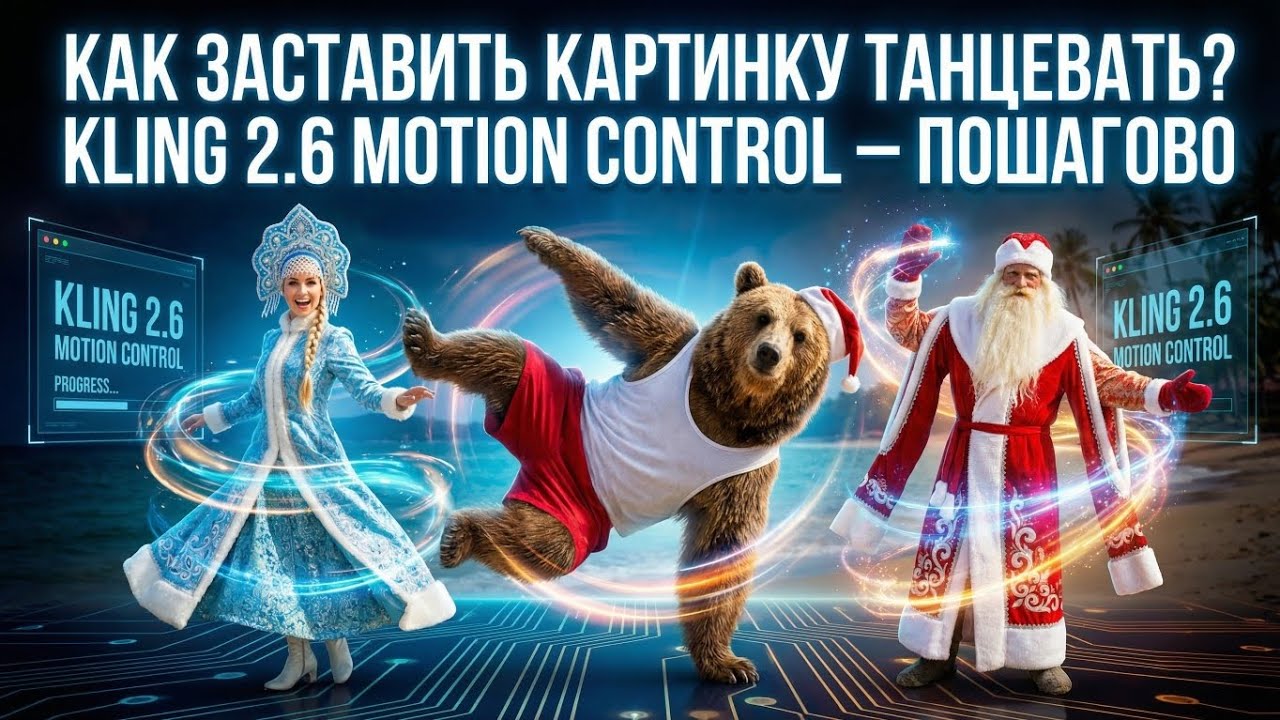 ЛЮБОЕ изображение повторяет движения из видео - Kling 2.6