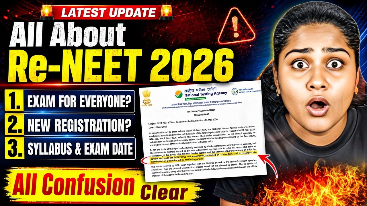 Re-NEET 2026 Official Update | Everything About Exam, Registration, and Date | by Premila Mam