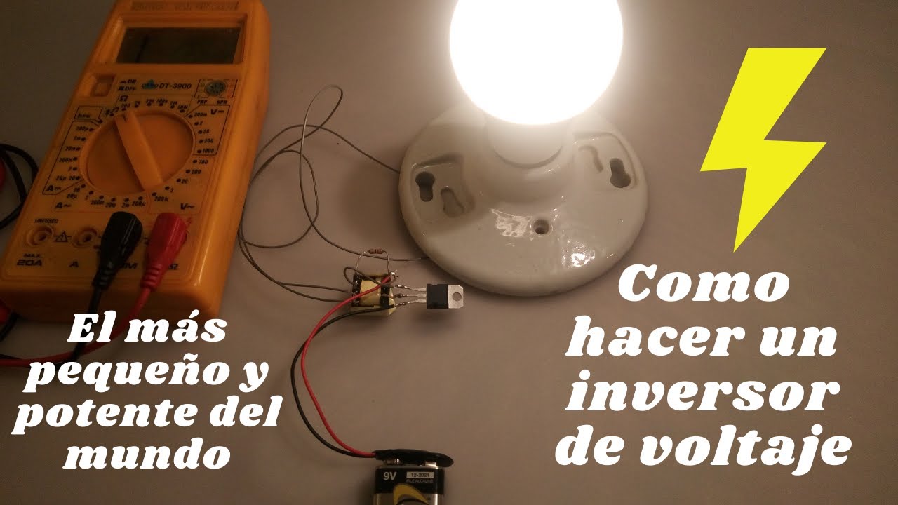 Como hacer un INVERSOR de VOLTAJE ⚡ El más PEQUEÑO del MUNDO