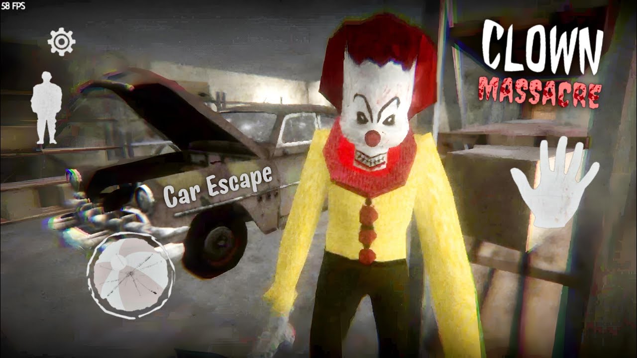 Clown Massacre Horror Clown - Full Gameplay Ending 1 Car Escape (Android)