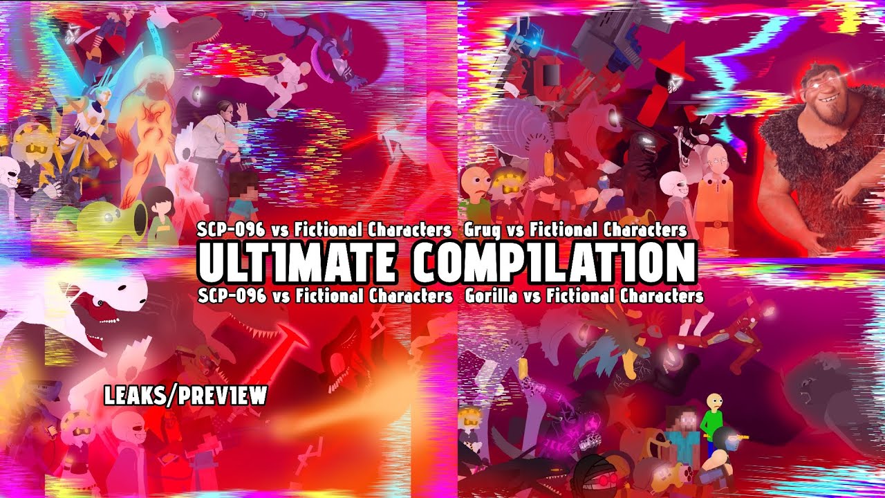 Fictional Characters vs SCP-096, Grug and Gorilla | Ultimate Compilation Animation |