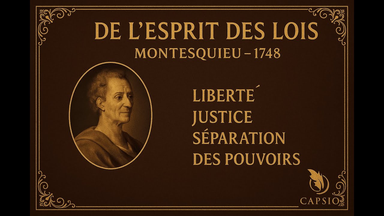 Montesquieu – De l’Esprit des Lois  Liberté, Justice et Séparation des Pouvoirs