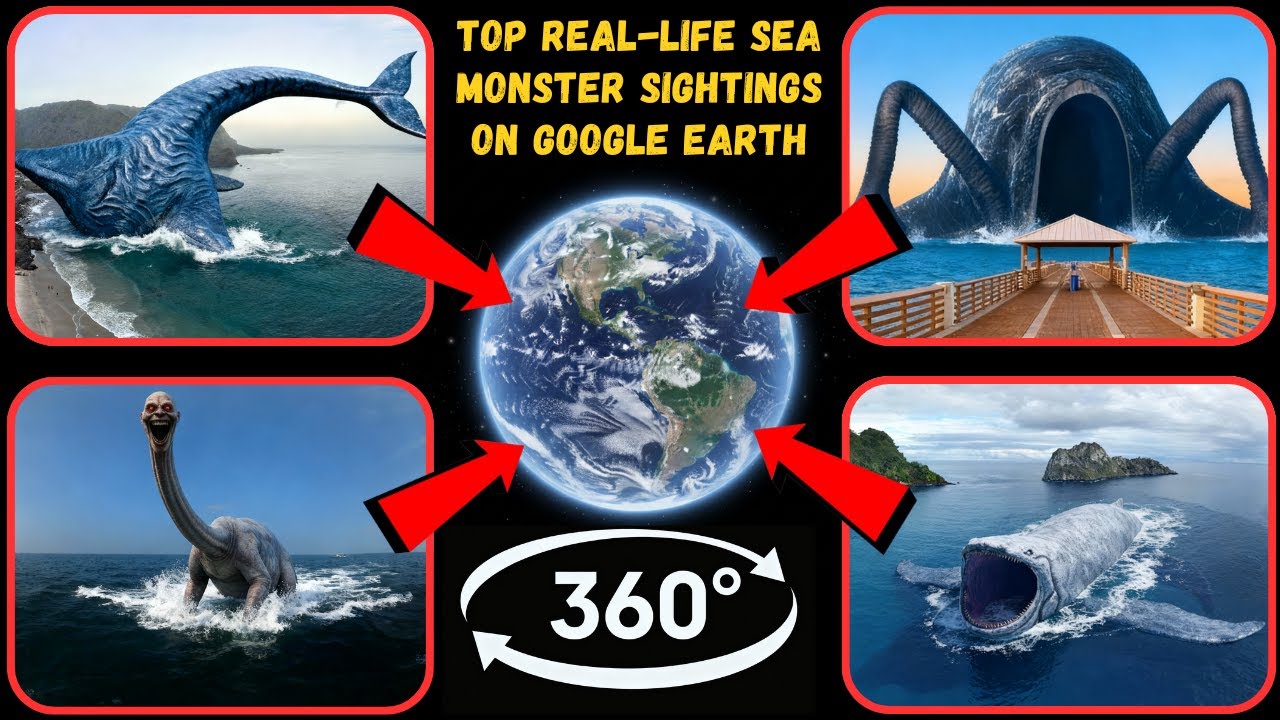 360° - Top Real-Life Sea Monster Sightings on Google Earth!