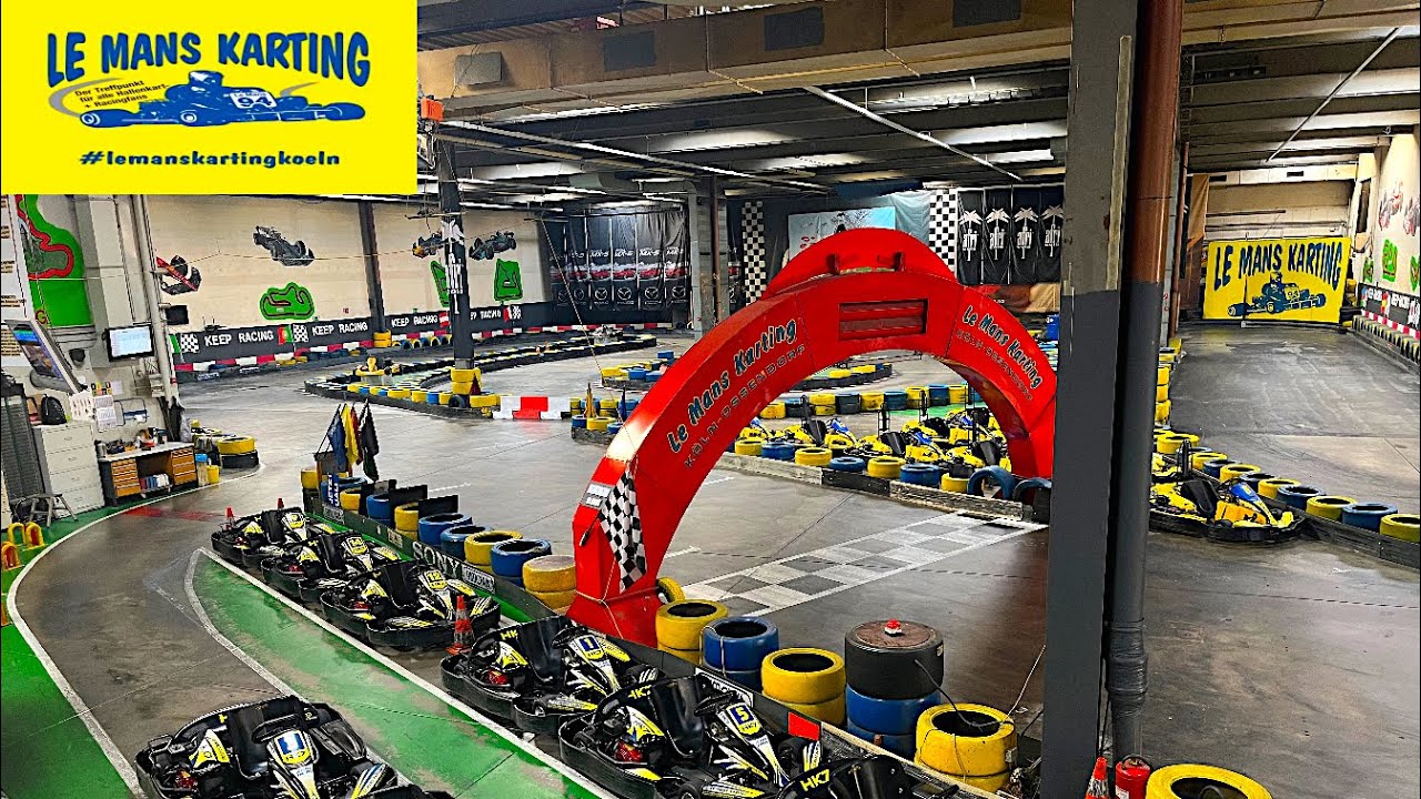 A day at Le Mans Karting Köln (Cologne), Germany. 400 meter fast indoor track with 13 corners