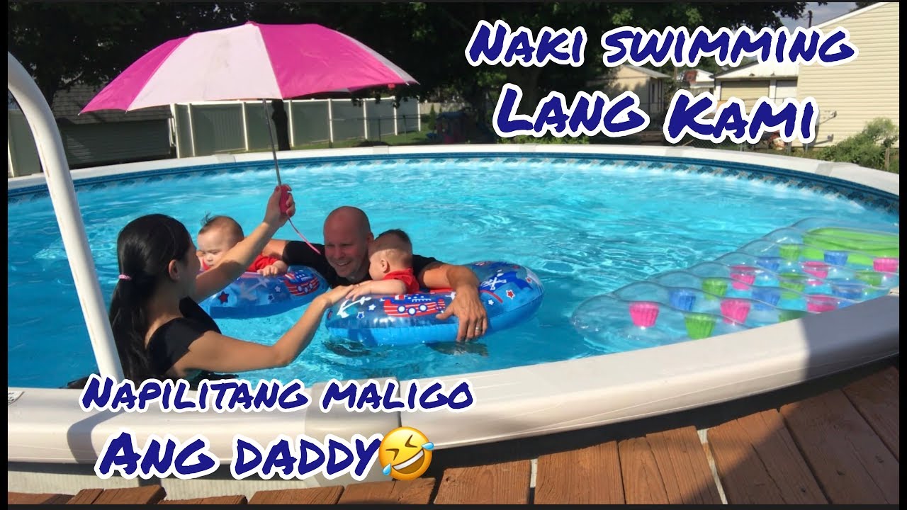 DUMAYO PARA MAKISWIMMING | NAPILITANG MALIGO ANG DADDY | RIEGEL TWINS