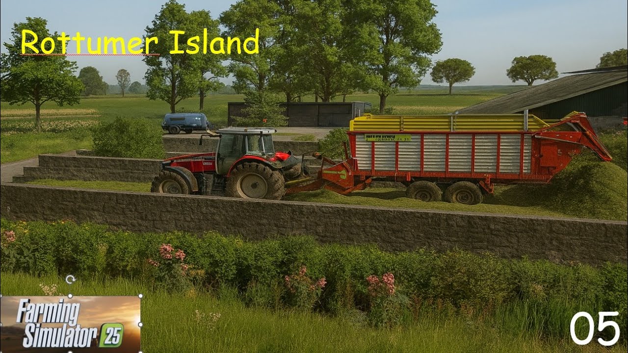 Gras inkuilen op Rottumer Island | Farming Simulator 25