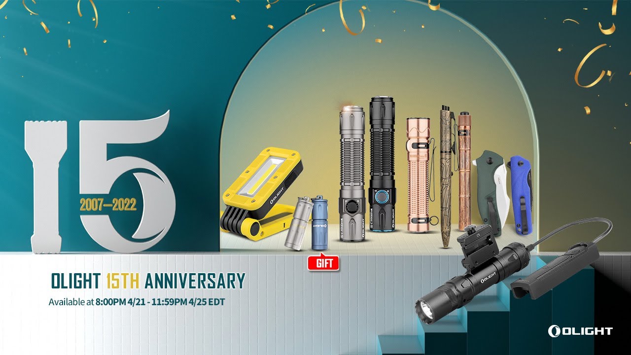 Olight 15-year Anniversary!!! *Giveaways and NEW products*