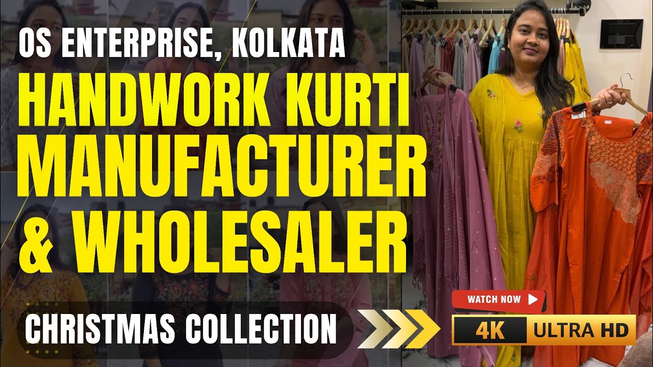 Handwork Kurti Manufacturer in Kolkata Barabazar | Kolkata Handwork Kurti Wholesaler | OS Enterprise