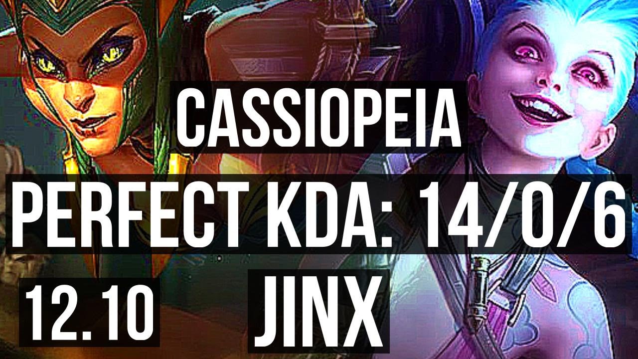 CASSIOPEIA & Nautilus vs JINX & Braum (ADC) | 14/0/6, Legendary, 800+ games | EUW Master | 12.10