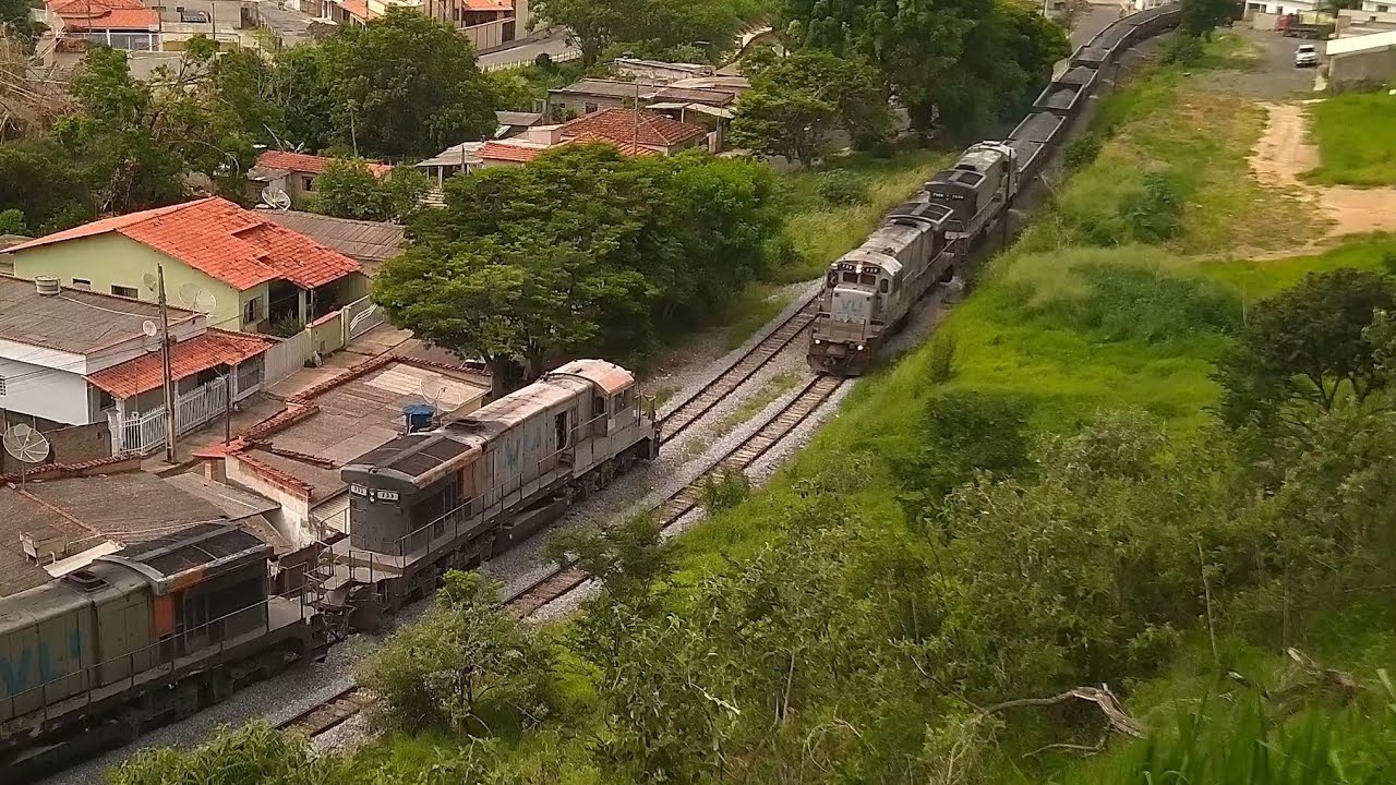 VEJA COMO É REALIZADO UM CRUZAMENTO DE TRENS NA ROTA DO CALCÁRIO!!