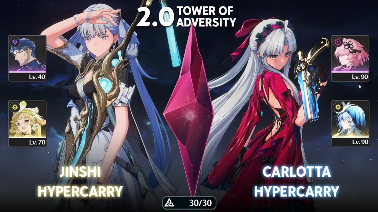 S0R1 Jinshi F2P Team & S0 Carlotta Hypercarry | Tower of Adversity | Wuthering Waves 2.0