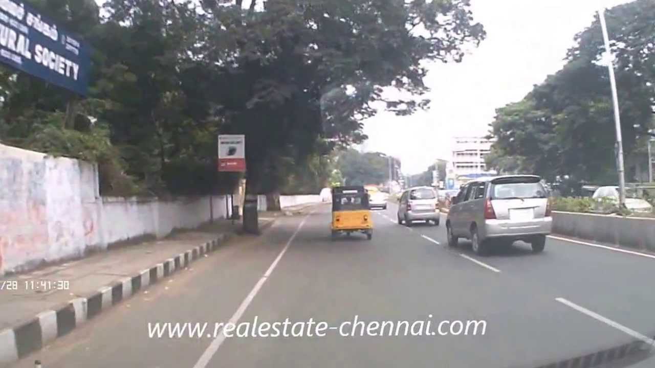 Chennai Road Tour Gemini Flyover to Marina Beach R K Salai