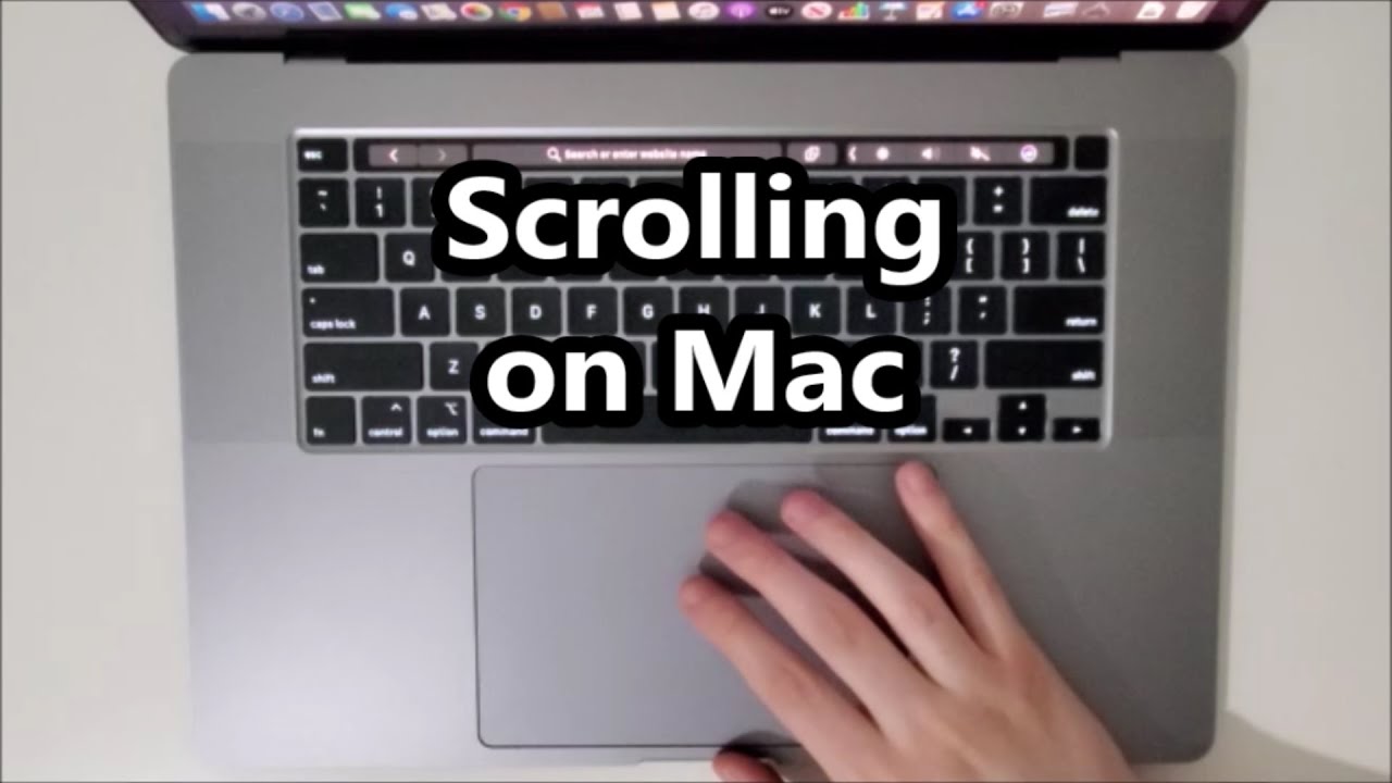 How to Scroll Up or Down with TrackPad on MacBook Pro 16