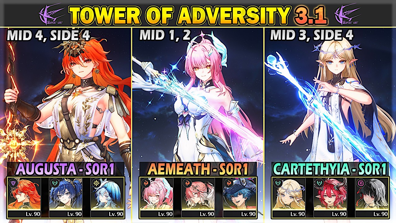 [NEW ToA] Aemeath-Changli, Cartethyia, Augusta | 36 Crest Tower of Adversity 3.1 | Wuthering Waves