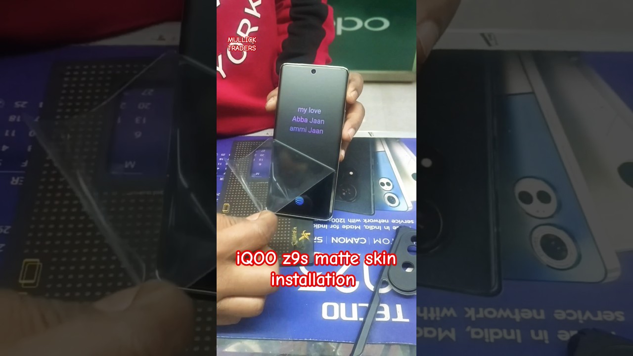 iQOO z9s matte screen protector | matte tempered glass for curved display mobile #trending #shorts