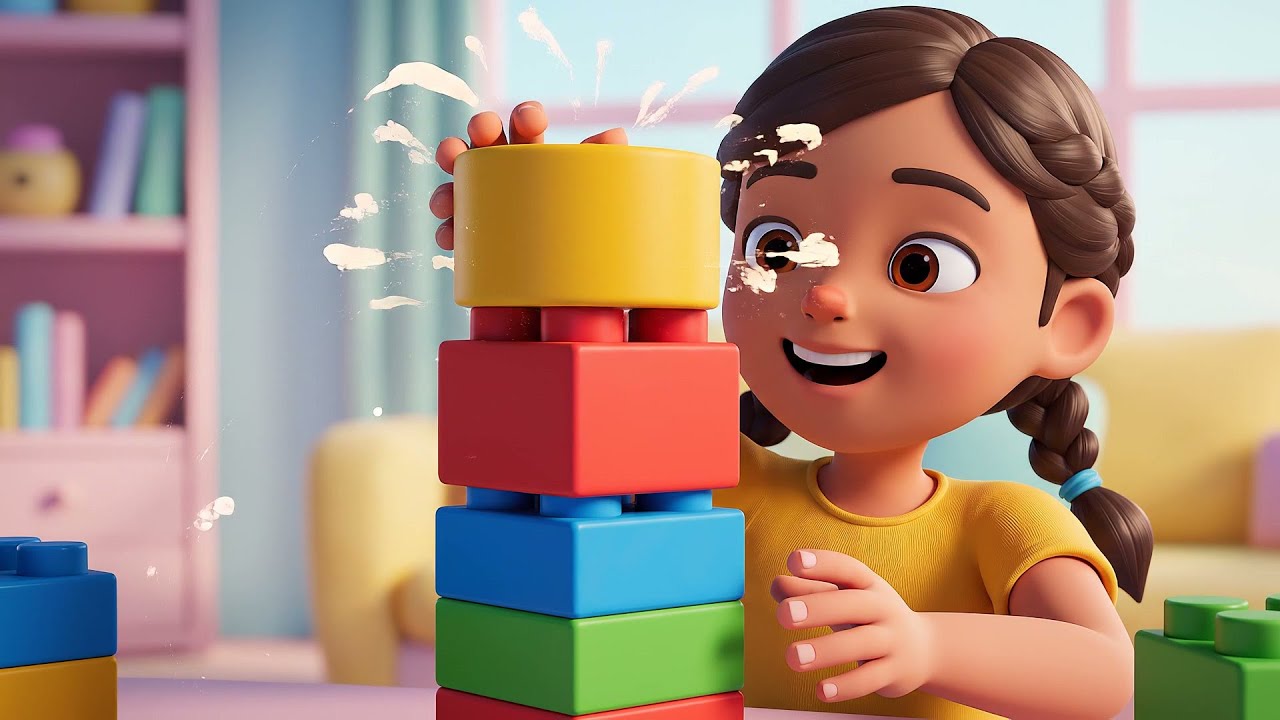 Nove Bloquinhos de Brinquedo Construir | Canções Infantis e Rimas para Crianças