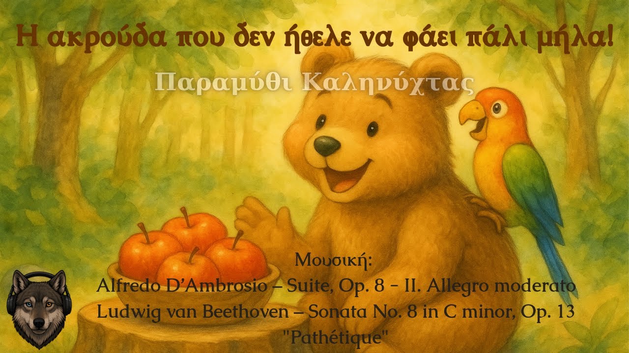 Ιστορία Ύπνου για Παιδιά με Κλασική Μουσική  | Η αρκούδα που δεν ήθελε να φάει πάλι μήλα | Παραμύθι!