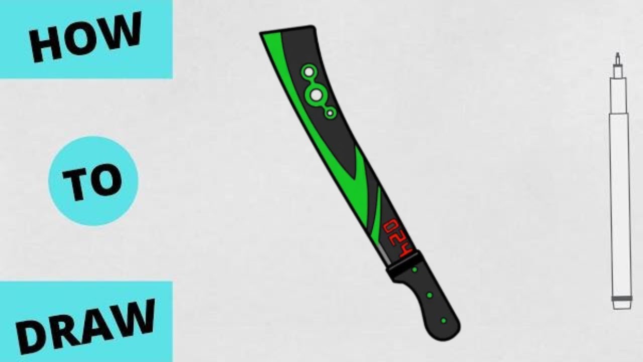HOW TO DRAW MACHETE/PARANG FROM FREE FIRE #ArtBySujan