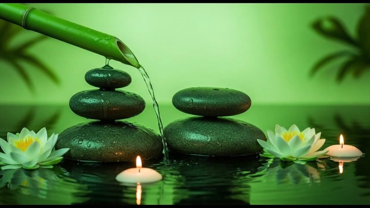 Nature Relaxing Music |Bamboo Water Fountain Sounds for Deep Sleeping, Spa & Meditation Calm |
