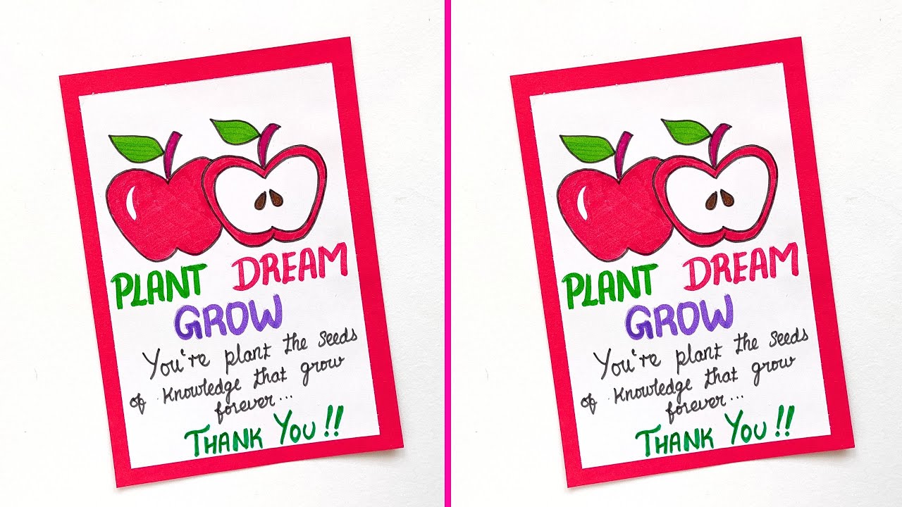 Easy and Beautiful Thank You Card | Thank You Card for Teacher | Handmade Thank You Card Ideas