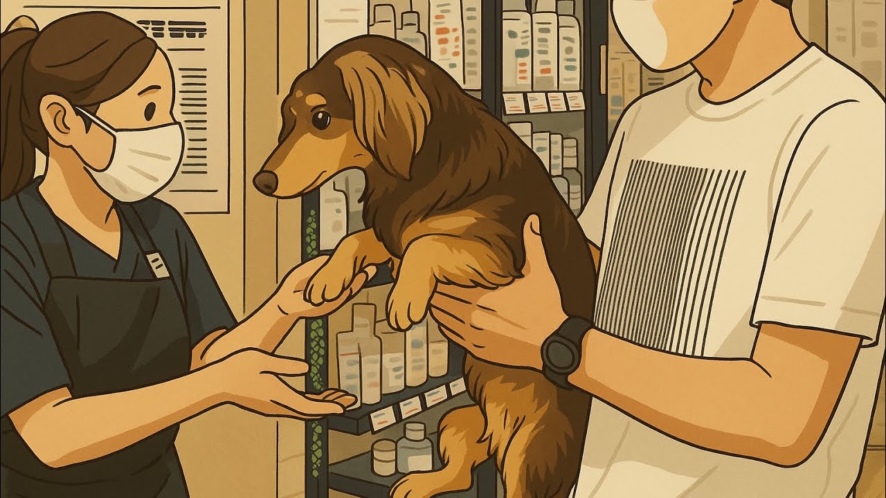 どうしてもトリマーさんに吠えてしまうミニチュアダックスるぱん。。挙げ句おしっこもチビってしまいました、、。
