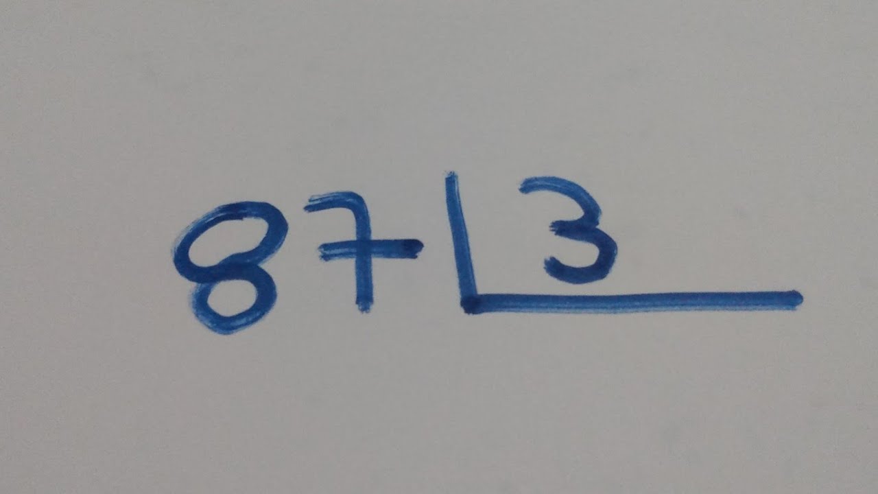 COMO DIVIDIR 87 POR 3