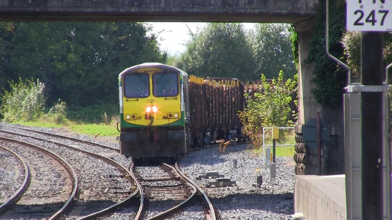 Empty (083) & laden (220) timbers @ Athy, Portarlington, Gowran & Thomastown (4-8-2014)