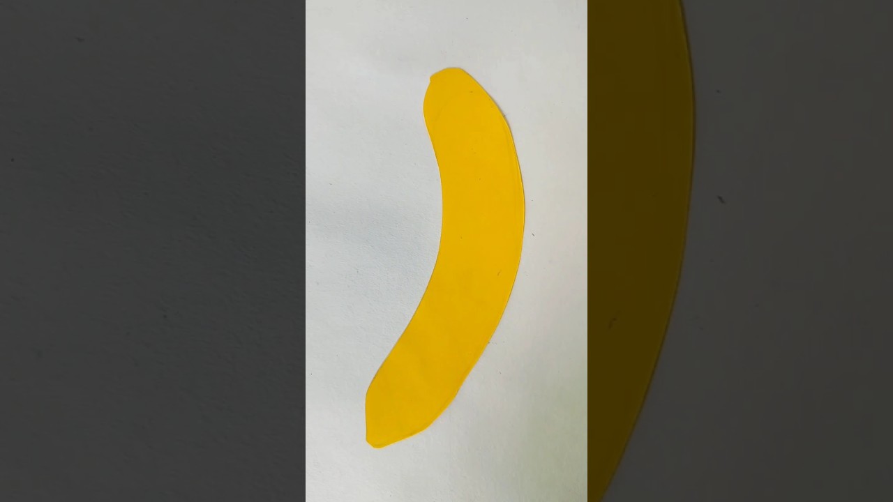 banana/ paper banana / banana paper craft #banana #papercraft #diy #paperbanana #paperfruit #shorts