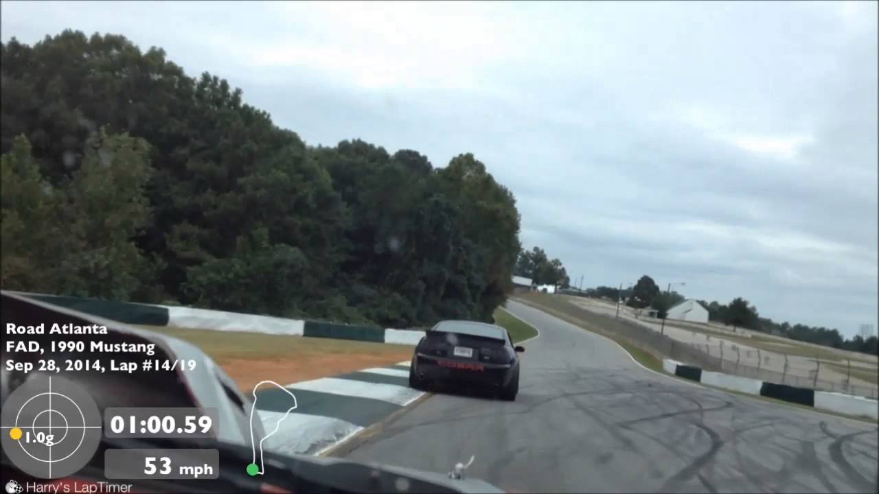 1990 vs. 2003 Cobra Mustang at Road Atlanta Chin Track Days