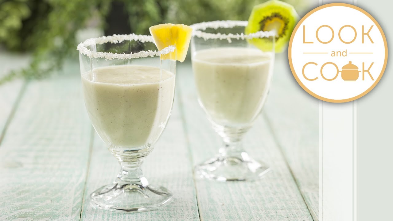Pineapple Mint & Kiwi Smoothie Recipe - Look and Cook step by step recipes | How to make