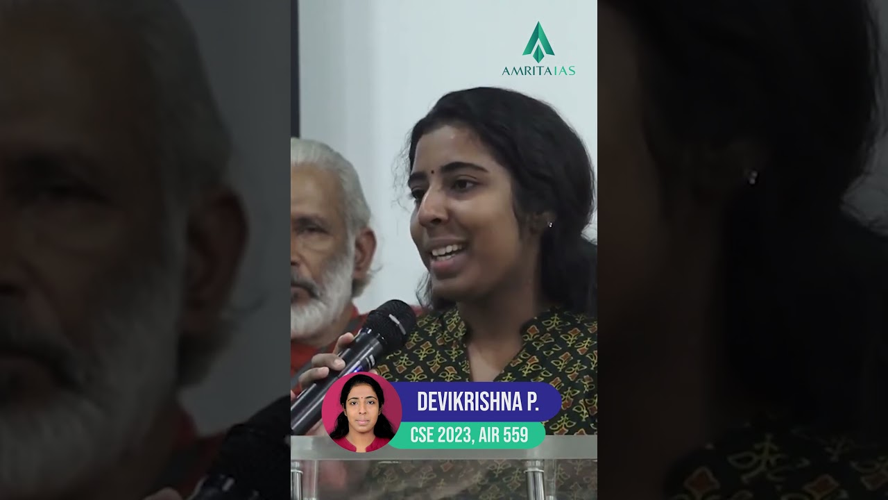 Devikrishna P - AIR 559 - Acheiver's Speak - Amrita IAS