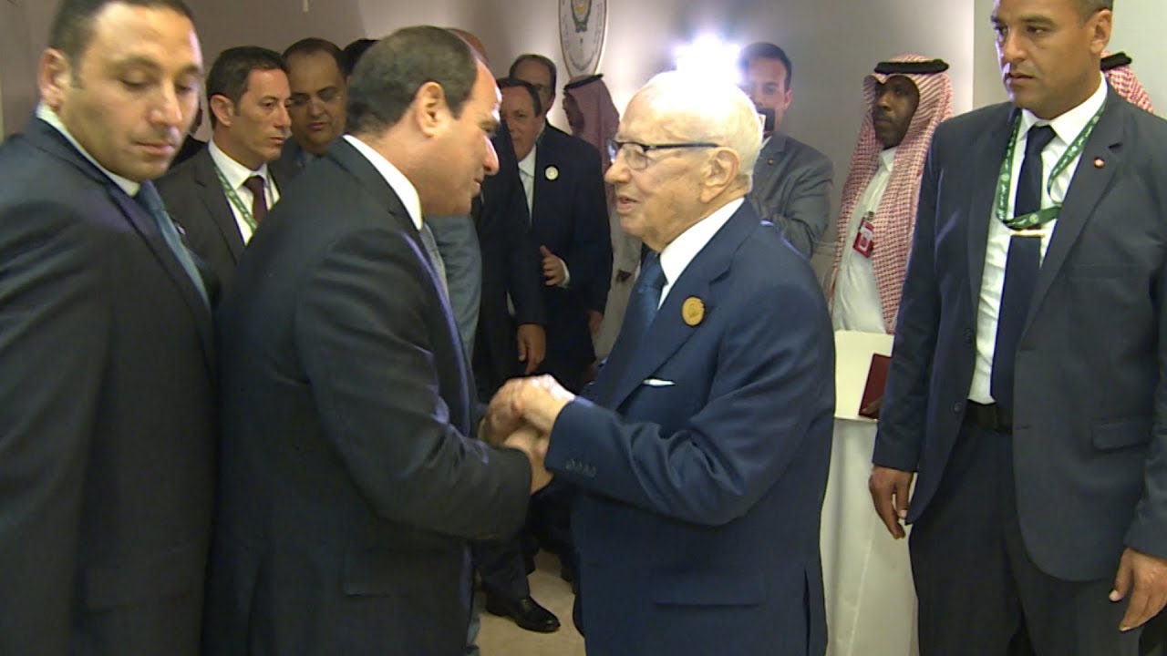 لقاء رئيس الجمهورية مع الرئيس المصري عبد الفتاح السيسي‎