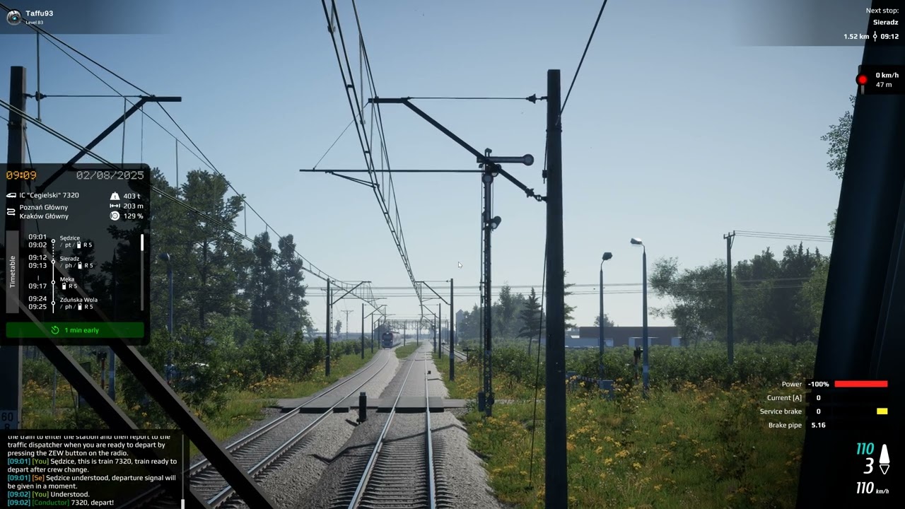 Simrail. L&ouml;dz Junction. Sieradz-Piotrkow Trybunalski.