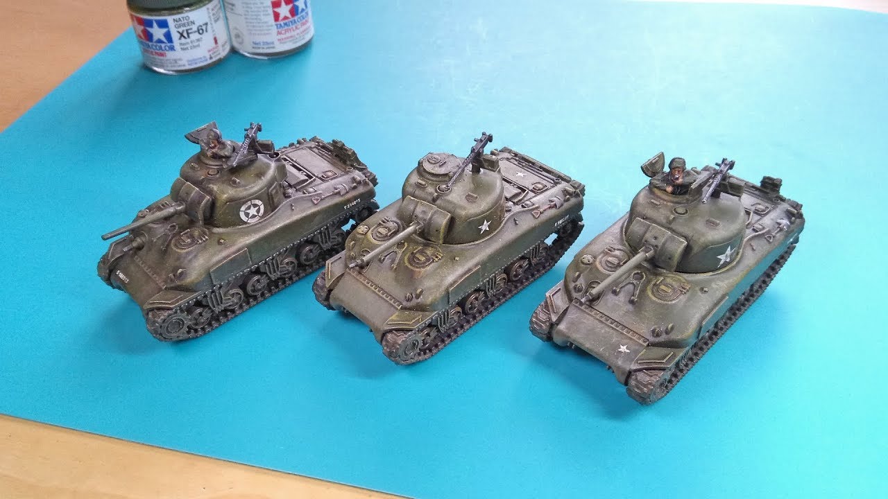 Plastic Soldier 1/72 Sherman M4 (3 Stück im Set!) - Modellbausatz von Panzerfux.de