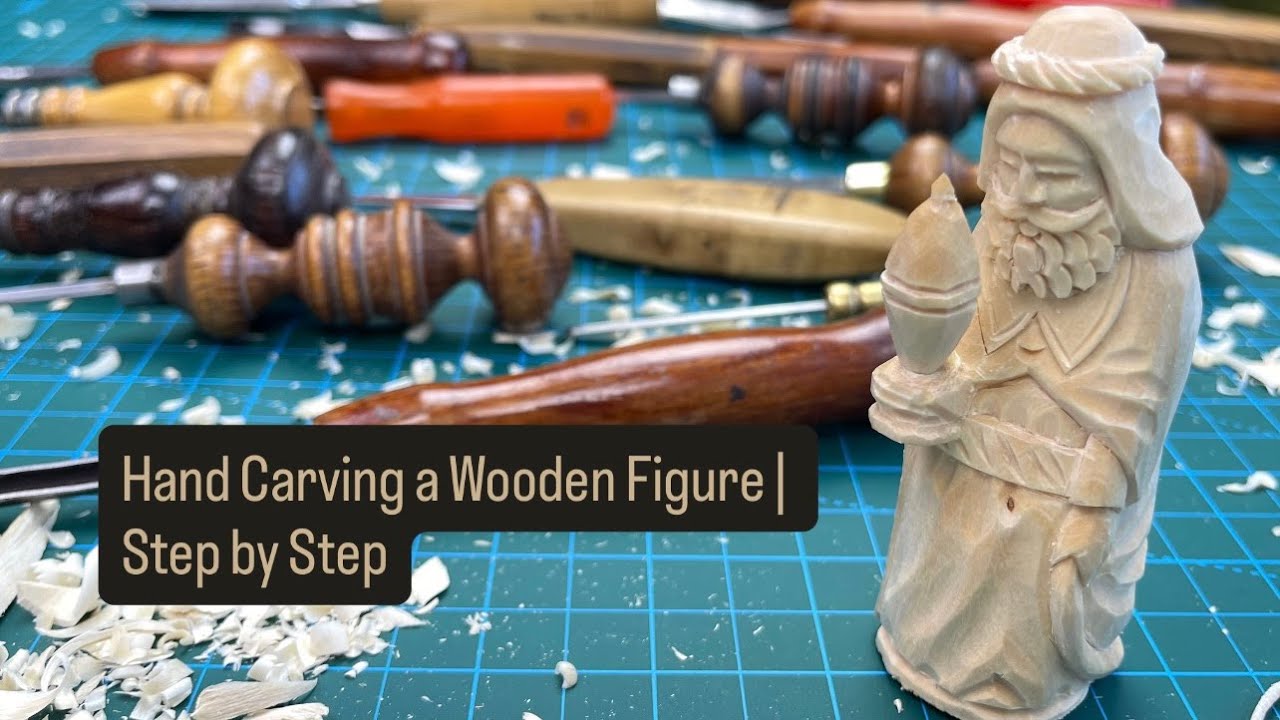 Wood Carving a Traditional Wooden Figure | Step by Step