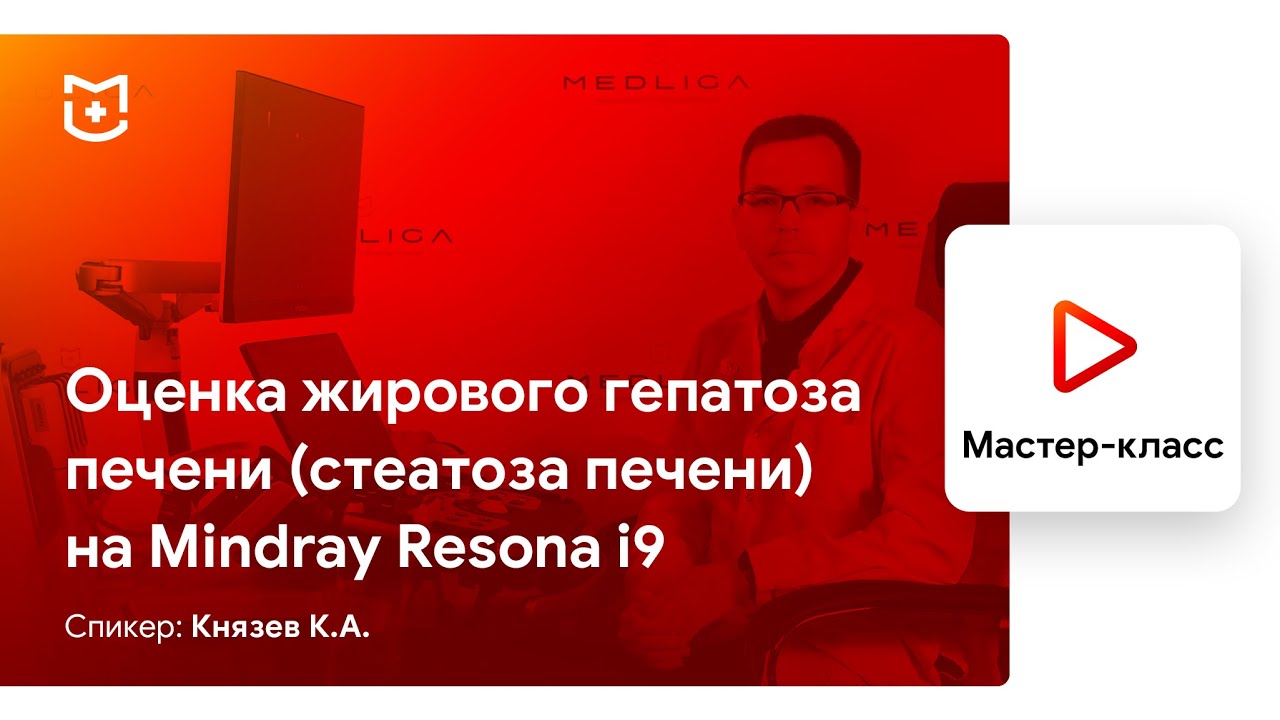 Оценка жирового гепатоза печени на Mindray Resona i9
