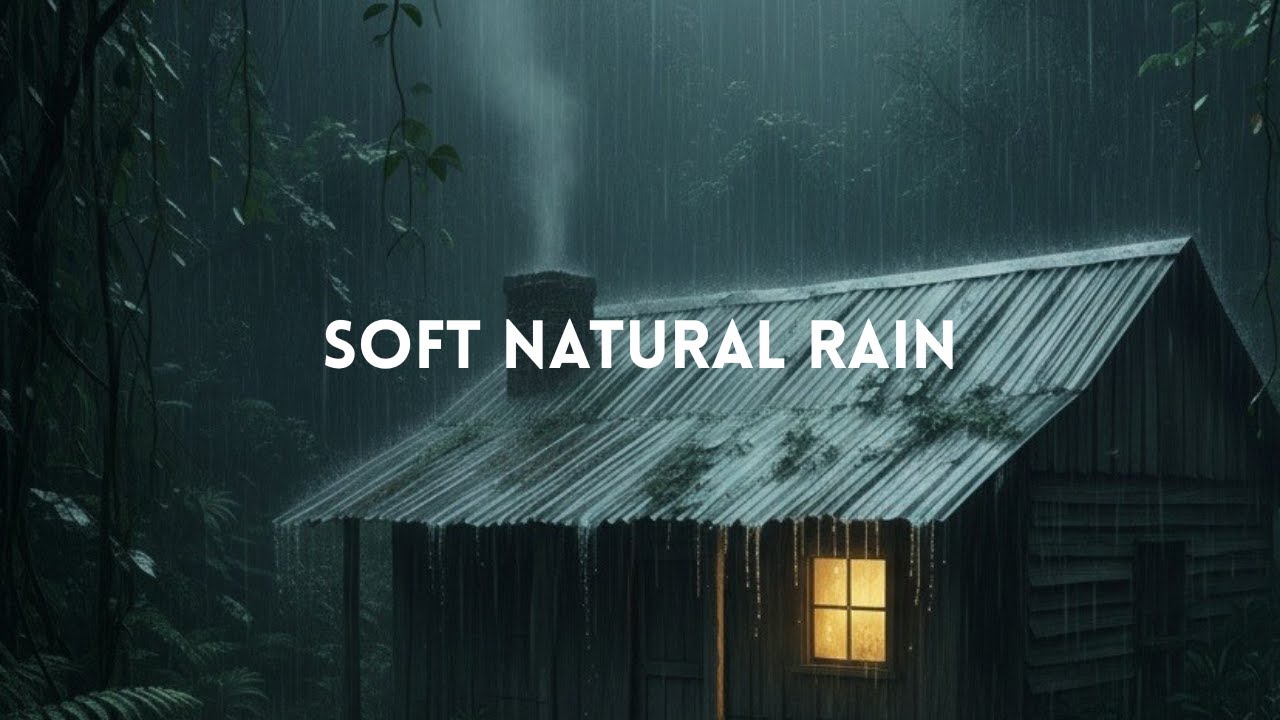 Soft Natural Rain on Cabin Roof | Cozy Rain Sounds for Sleep, Relaxation & Study | Rain For Sleeping